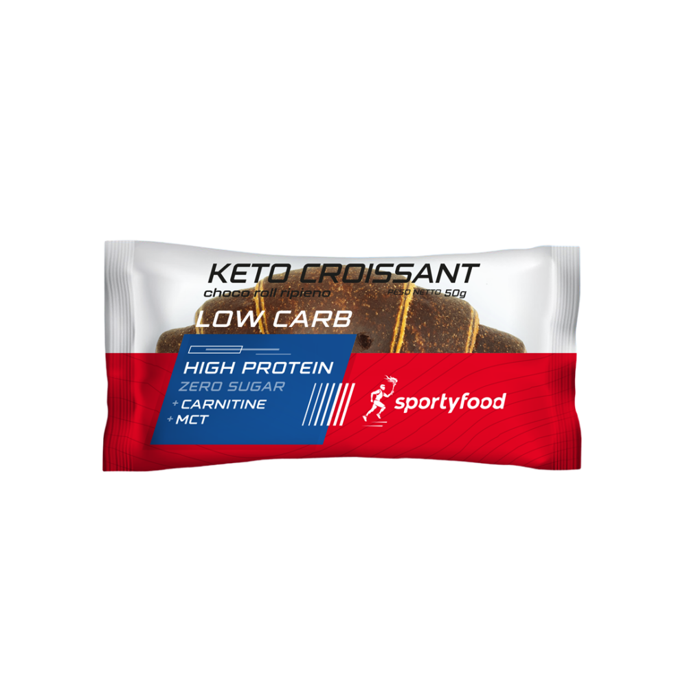 Keto Croissant Choco Roll Ripieno 50 gr SPORTYFOOD - immagine 2